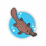 Cartoon Platypus  Sticker (Peel N' Stick)
